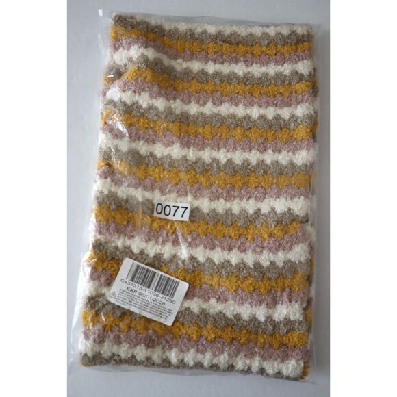 Laundry by Shelli Segal Women's O/S Misty Rose Striped Popcorn Knit Scarf - Picture 8 of 10